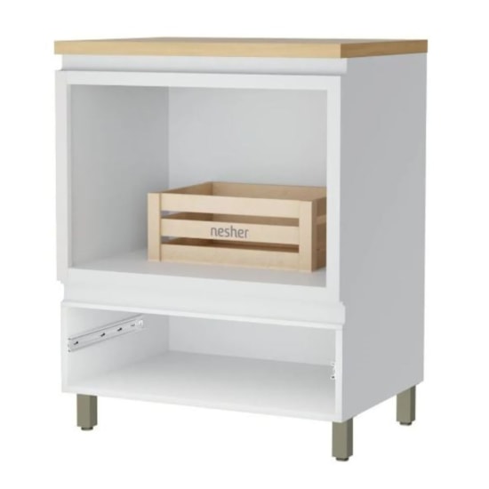 Balcão 70Cm Forno Rainha Nesher Branco Nature