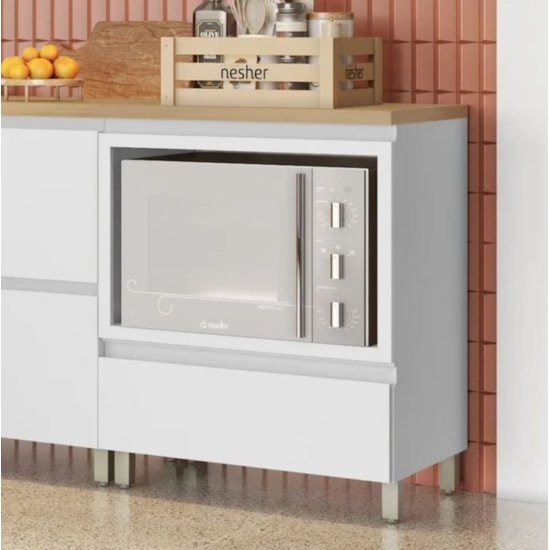 Balcão 70Cm Forno Rainha Nesher Branco Nature