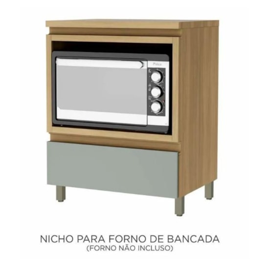 Balcão 70Cm Forno Rainha Nesher Nature Verde