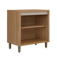 Balcão 80Cm Allure Linea Brasil Jequitiba/Gris Fosco
