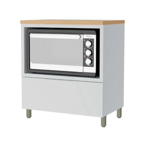 Balcão 80Cm Forno Marquesa Nesher Branco Nature