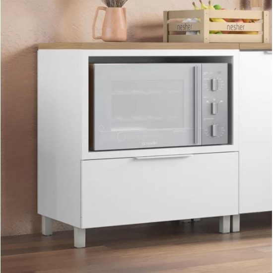 Balcão 80Cm Forno Marquesa Nesher Branco Nature