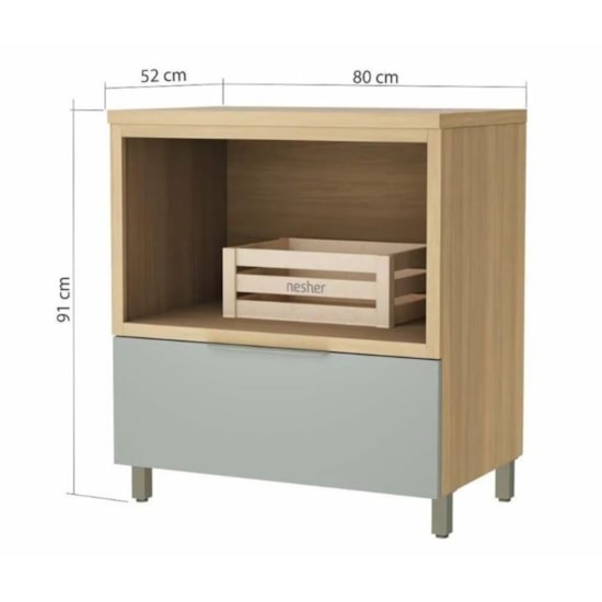 Balcão 80Cm Forno Marquesa Nesher Nature Verde