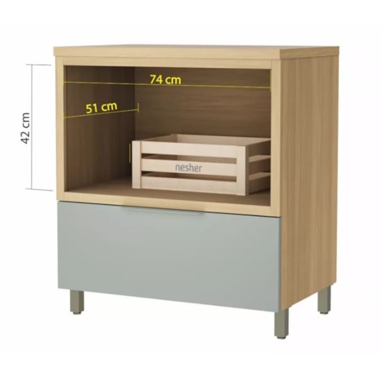 Balcão 80Cm Forno Marquesa Nesher Nature Verde