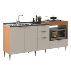 Balcao Cooktop 4 Em 1 Alice 190Cm Angelin Off White