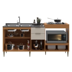 Balcao Cooktop 4 Em 1 Alice 190Cm Angelin Off White