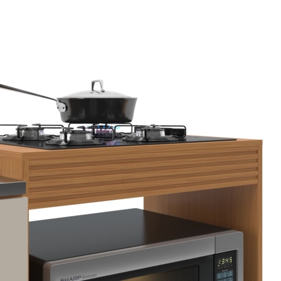 Balcao Cooktop 4 Em 1 Alice 190Cm Angelin Off White