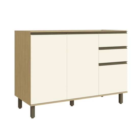 Balcão De Pia 120Cm Nova Dubai Louro Freijo Champan Balcão De Pia 120Cm Nova Dubai Louro Freijo Champan