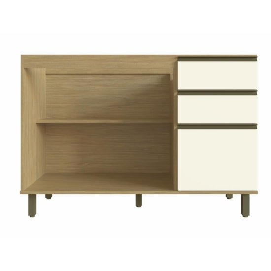 Balcão De Pia 120Cm Nova Dubai Louro Freijo Champan Balcão De Pia 120Cm Nova Dubai Louro Freijo Champan