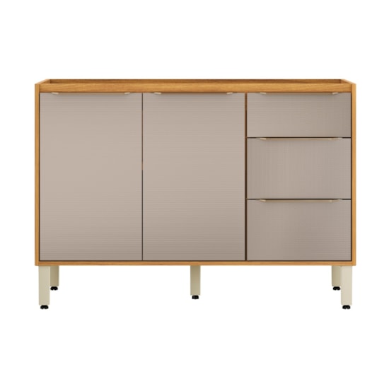 Balcao De Pia 120Cm Plena Demobile Cinamomo Nude Prime