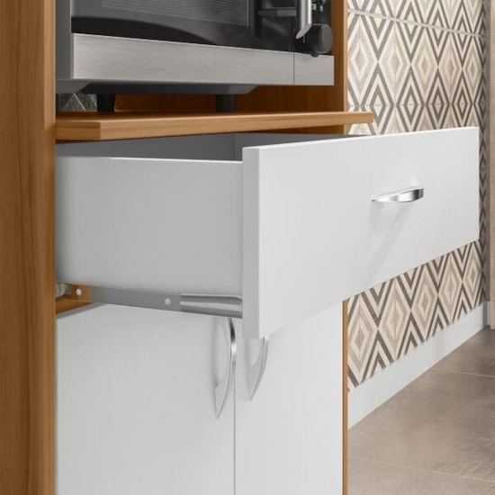 Balcão Forno E Micro Nt3070 Notável Freijó Trend Branco