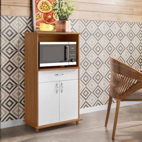 Balcão Forno E Micro Nt3070 Notável Freijó Trend Branco