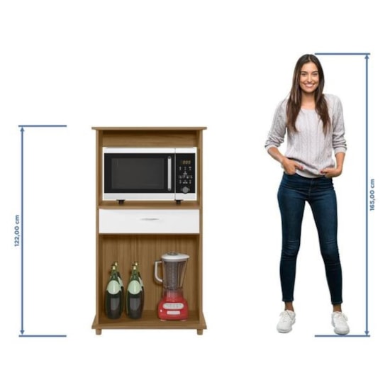Balcão Forno E Micro Nt3070 Notável Freijó Trend Branco