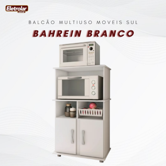 Balcão Multiuso Bahrein Moveis Sul Branco Balcão Multiuso Bahrein Moveis Sul Branco