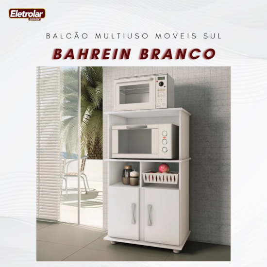 Balcão Multiuso Bahrein Moveis Sul Branco Balcão Multiuso Bahrein Moveis Sul Branco
