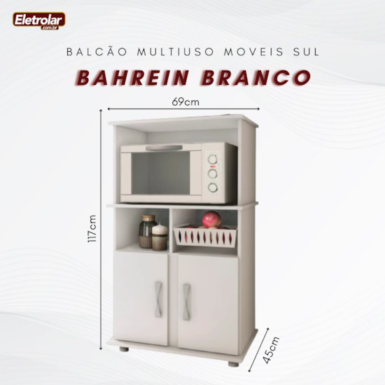 Balcão Multiuso Bahrein Moveis Sul Branco Balcão Multiuso Bahrein Moveis Sul Branco