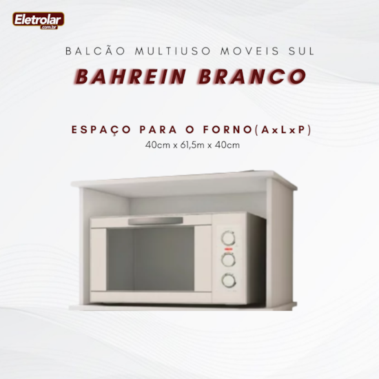 Balcão Multiuso Bahrein Moveis Sul Branco Balcão Multiuso Bahrein Moveis Sul Branco