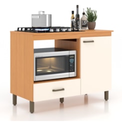 Balcão Multiuso Cooktop Roma Moveis Sul Angelin Off White