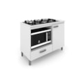 Balcão Multiuso Cooktop Roma Moveis Sul Branco