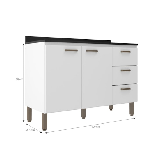 Balcao Para Pia 120Cm Firenze Moveis Sul Branco Balcao Para Pia 120Cm Firenze Moveis Sul Branco