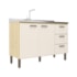 Balcao Para Pia 120Cm Firenze Moveis Sul Carvalho Off White