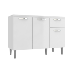 Balcão Para Pia De Cozinha 1,20 Metros Light Irm Branco