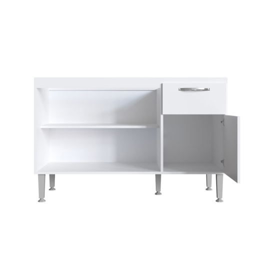 Balcão Para Pia De Cozinha 1,20 Metros Light Irm Branco