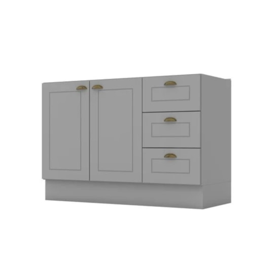 Balcão Pia 1,20 Metros Americana Henn Cinza