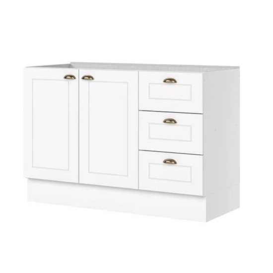 Balcão Pia 120 Americana Henn Branco Balcão Pia 120 Americana Henn Branco