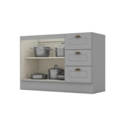 Balcão Pia 120 Americana Henn Cinza Balcão Pia 120 Americana Henn Cinza