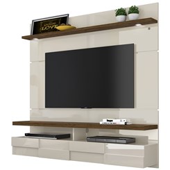 Bancada Suspensa Lana 1,60M Madetec Tv60 Off White / Savana Bancada Suspensa Lana 1,60M Madetec Tv60 Off White / Savana