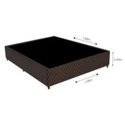 Base Box Casal Universa Gazin 138X188x27 Marrom