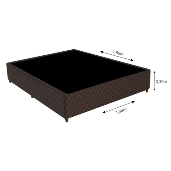 Base Box Casal Universal Gazin 138X188x27 Marrom