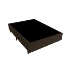 Base Box Casal Universal Suede Liso 138X188x27cm Gazin Marrom