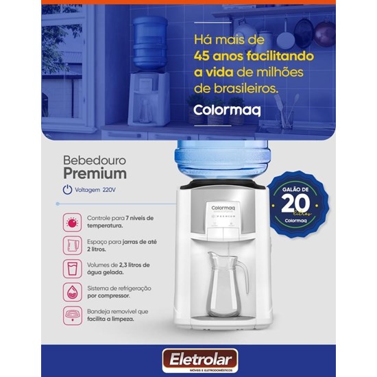 Bebedouro Água Colormaq Premium 220V Branco