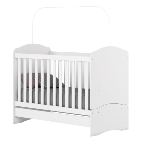 Berço Mini Cama Bala De Menta Henn Branco