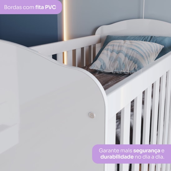 Berço Mini Cama Bala De Menta Henn Branco Berço Mini Cama Bala De Menta Henn Branco