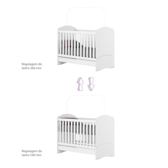 Berço Mini Cama Bala De Menta Henn Branco Berço Mini Cama Bala De Menta Henn Branco