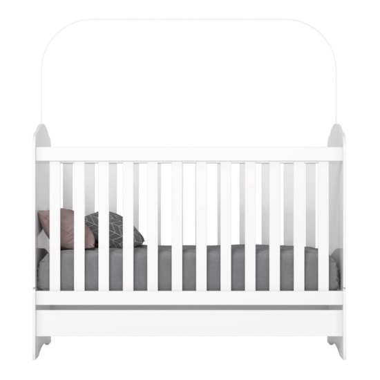 Berço Mini Cama Bala De Menta Henn Branco