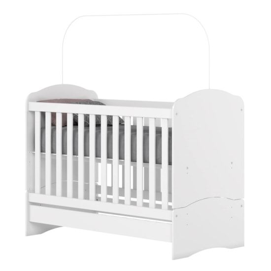 Berço Mini Cama Bala De Menta Henn Branco