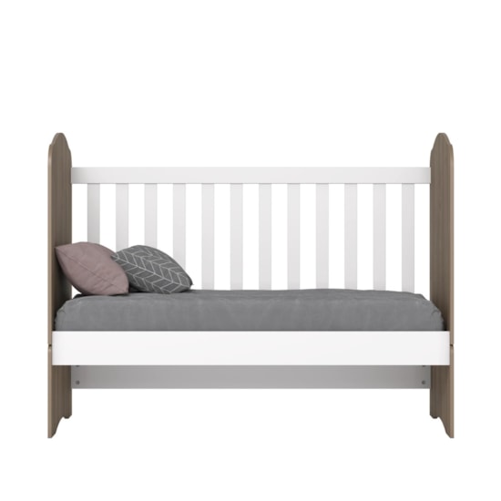 Berço Mini Cama Bala De Menta Henn Rustico/Branco Berço Mini Cama Bala De Menta Henn Rustico/Branco
