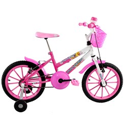 Bicicleta Aro 16 Cross Feminina Mila Pink Words
