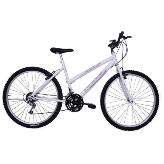 Bicicleta Aro 26 18 Marchas Fem V Brake  Branco