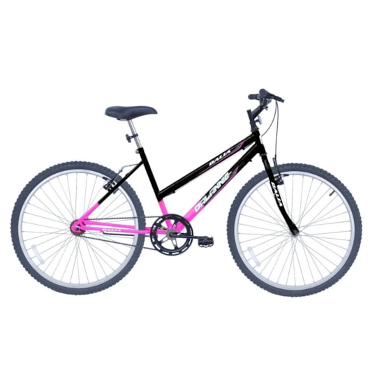 Bicicleta Aro 26 18 Marchas Fem V Brake Dalia Preto/Rosa