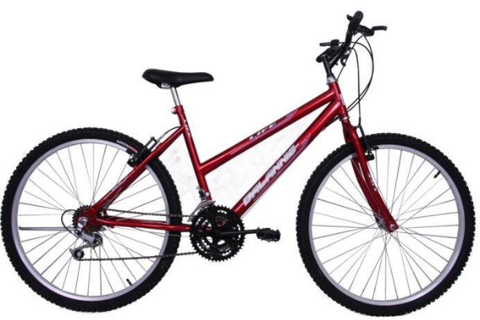 Bicicleta Aro 26 18M Fem V Brake Life Vermelho