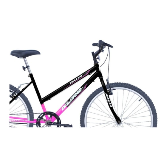Bicicleta Aro 26 18 Marchas Fem V Brake  Preto/Rosa
