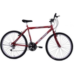 Bicicleta Aro 26 18 Marchas Masculina V Brake Strol Vermelho