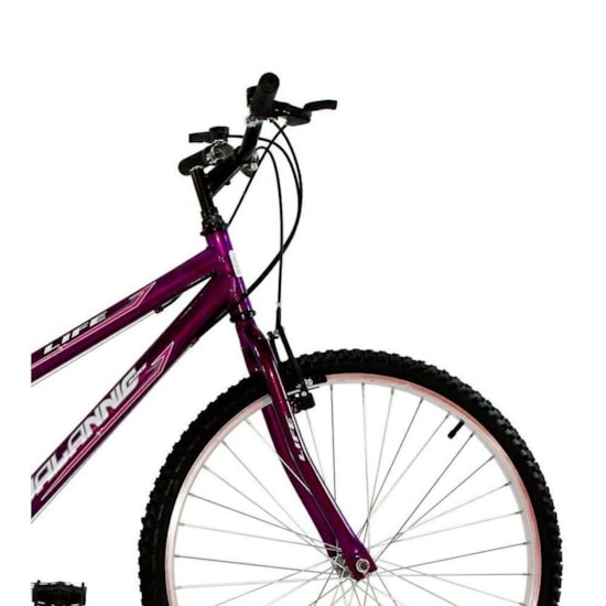 Bicicleta Aro 26 18M Fem V Brake Life Roxa Bicicleta Aro 26 18M Fem V Brake Life Roxa