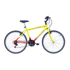 Bicicleta Aro 26 18M Masc V Brake Sport Ama/Laranja Neon