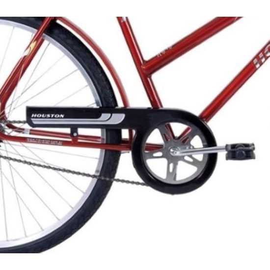 Bicicleta Aro 26 Barra Forte Fem Houston Vermelho